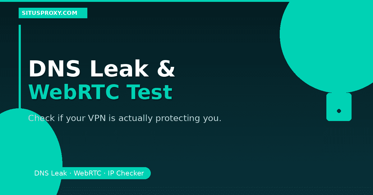 DNS leak and WebRTC test tool - check if your VPN is leaking your real IP